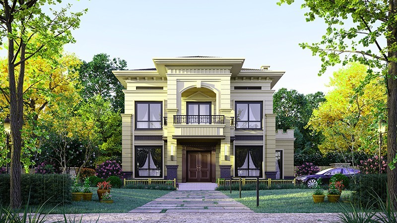 廊坊中式合院住宅，开放庭院与邻里乡亲更亲近